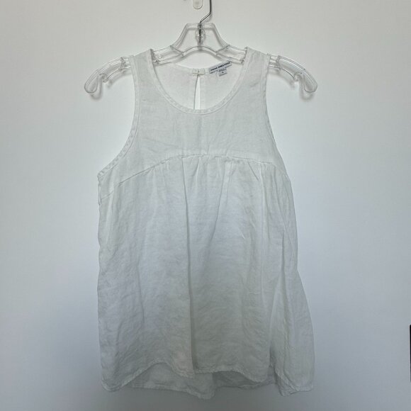 James Perse Tops - James Perse White Linen Sleeveless Top Size 0